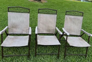 Set of 3 Outdoor Patio Folding Chairs