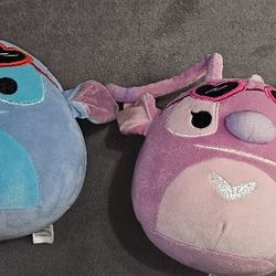 Disney Stitch + Angel Squishmallow Plush