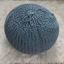 Blue Ottoman Puff-about 15 Inches Wide X 12 Inches Tall —$15 Firm 