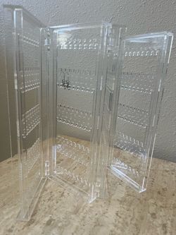 ACRYLIC CLEAR EARRING DISPLAY/HOLDER-4 PANELS