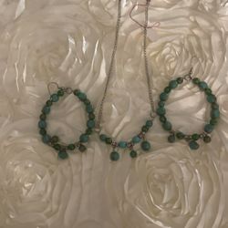necklace and earrings