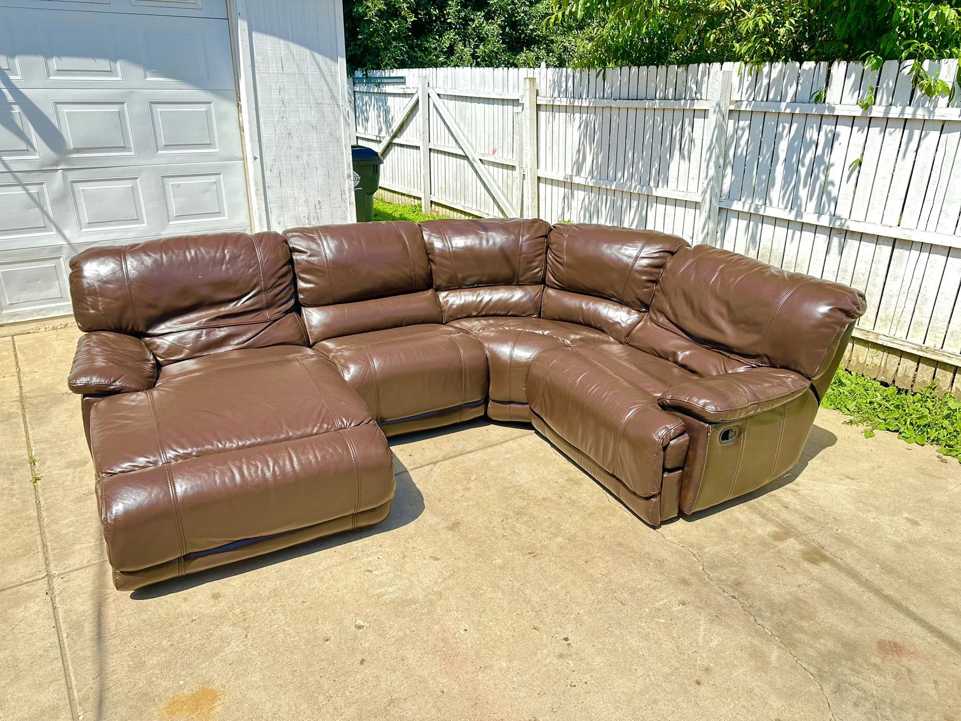 🚚Free Delivery! Ashley Leather Sectional Recliner couch sofa