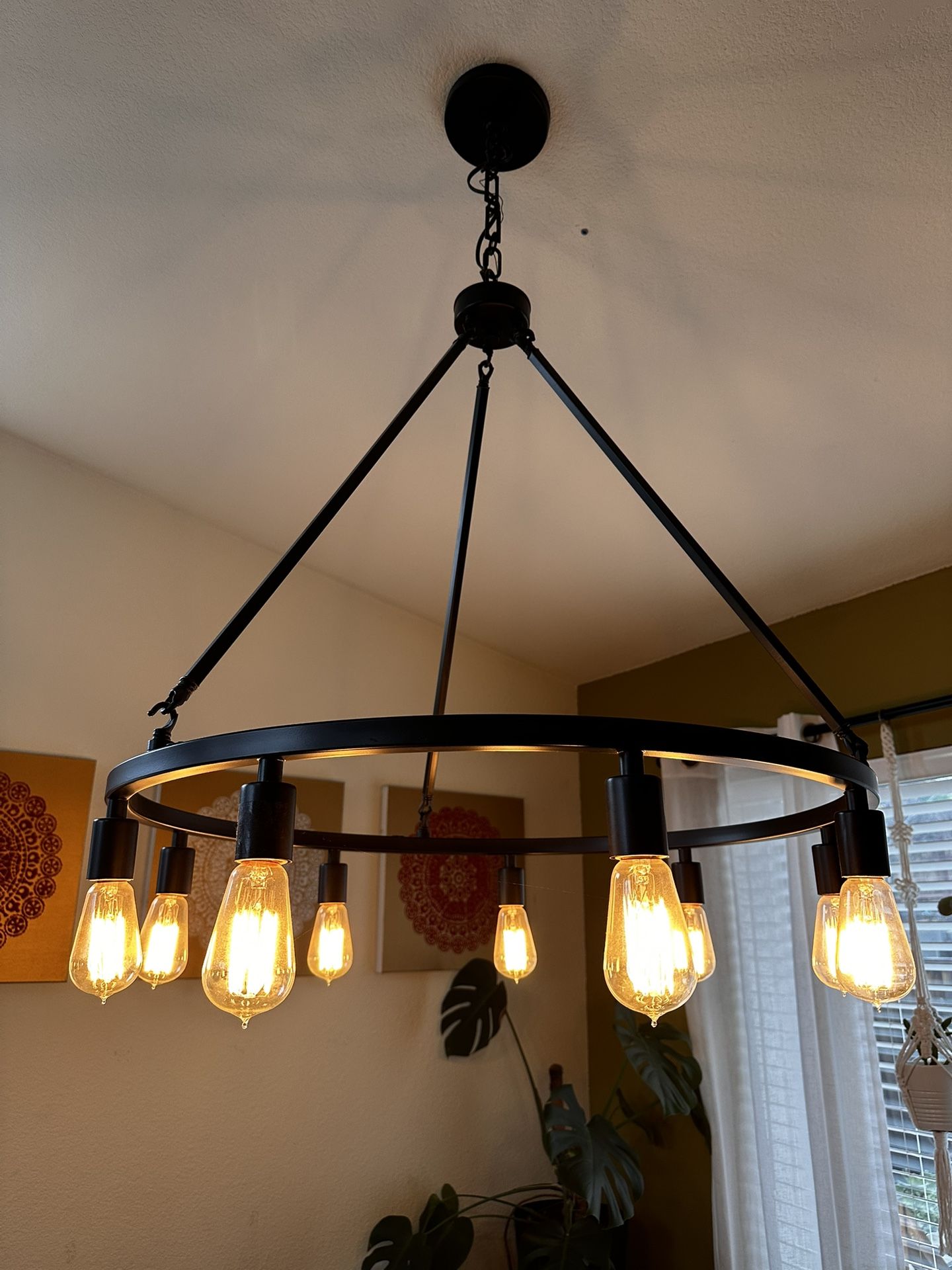 Black Round Pendant Light