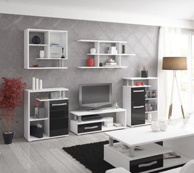 New 5 piece TV Set, white/black or OAK