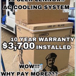 LENNOX 15 Seer AC cooling System Brand New w/ 10 year warranty