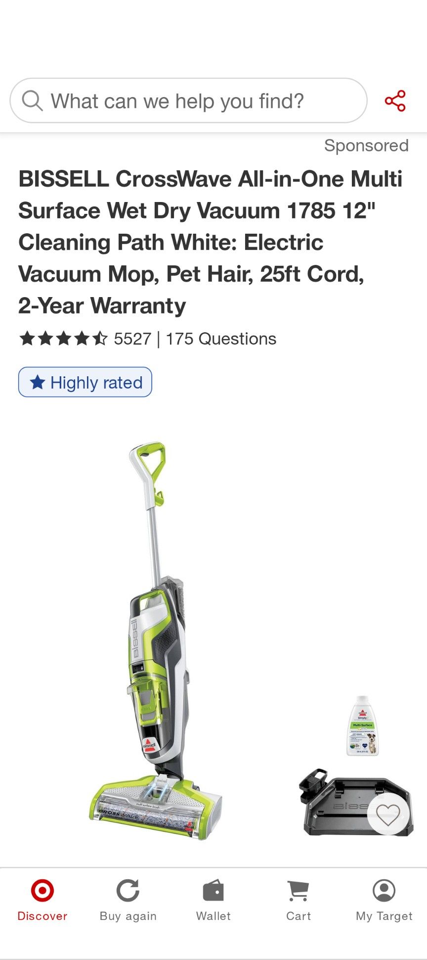 New In Box Crosswave turbo Bissell