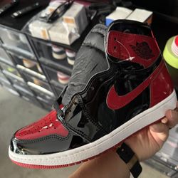 Jordan One Patent Leather Breads, Size 9 DS