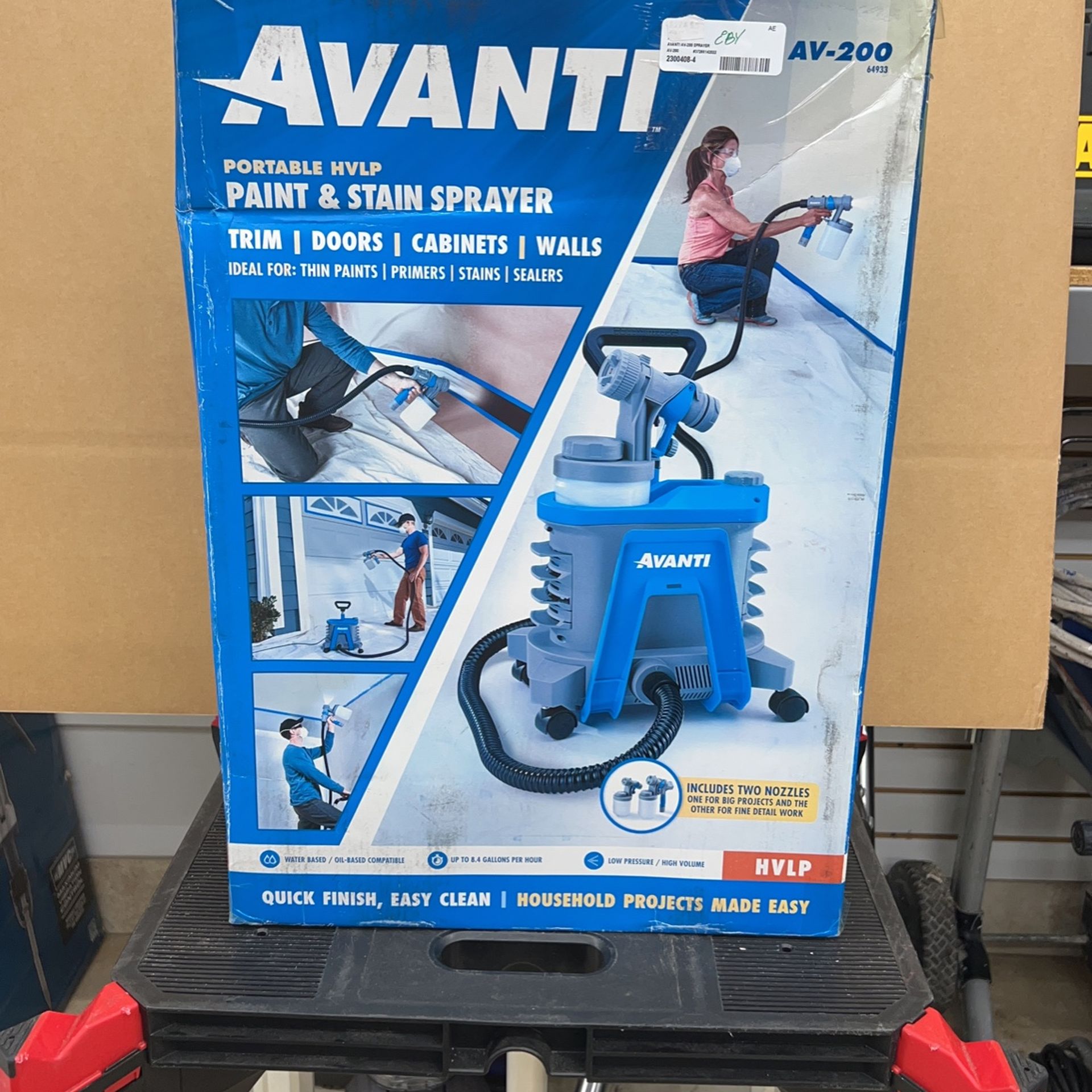 Avanti Av-200 Portable HVLP PAINT & Stain Sprayer. New