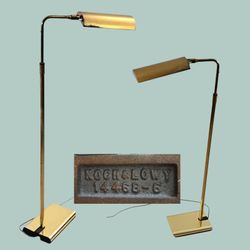 Vintage MCM Koch & Lowy Adjustable Pharmacy Floor Lamp w/Swivel Head 14468-6