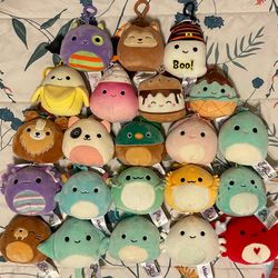 Squishmallows 3.5” Plush Clip Bundle