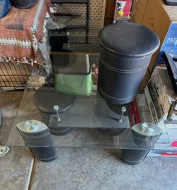 Entertainment table with chairs