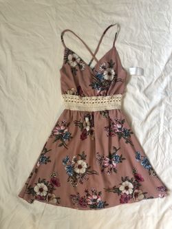 Pink Mauve Floral Dress