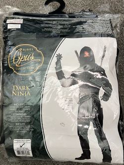 DARK NINJA BLACK COSTUME (NO PANTS)-ONE SIZE ADULT
