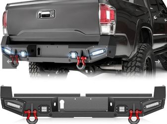 Full Width Rear bumper for Tacoma Truck Compatible With 2016-2023 Toyota Tacoma 3rd Gen | Yzona  SKU:  XBCB-0043