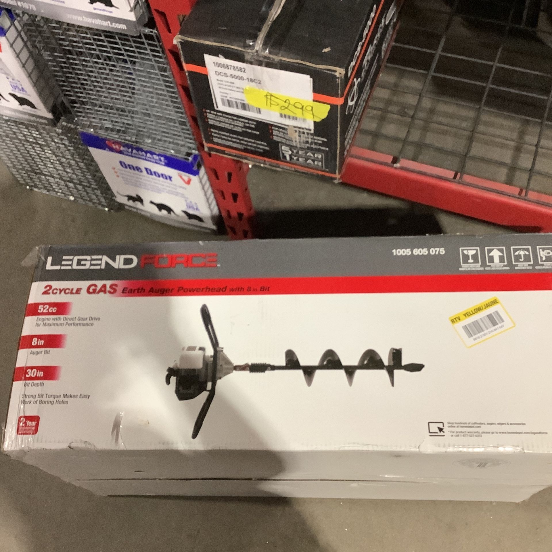 Legend Force 52 cc 2 Cycle Gas Powered 1 Man Earth Auger with 8 in. Bit