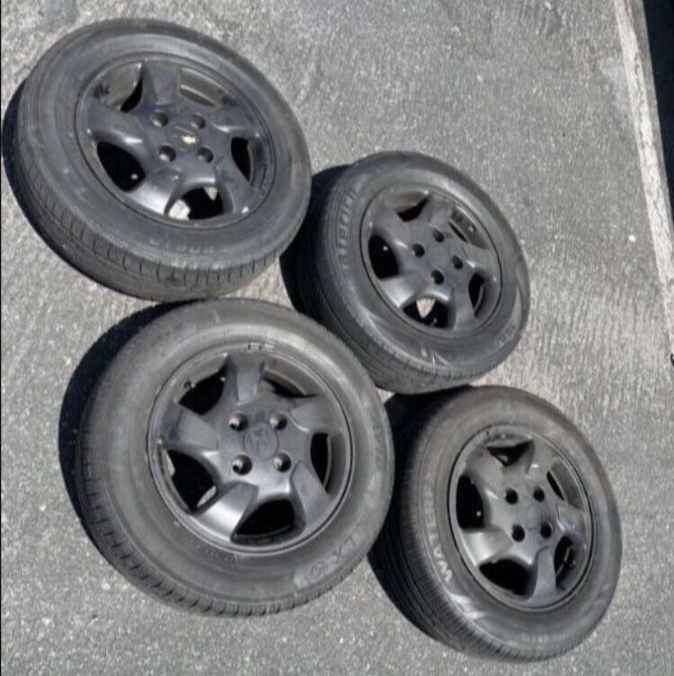 4 — 195/65r15 4x114.3 4x4.5 Stock Enkei Honda Accord Wheels Rims Good Tires !!!!!!
