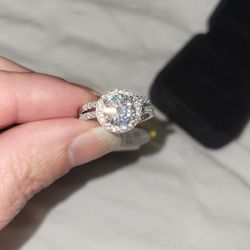 2.68 Carat Moissanite Wedding Set. Size 8