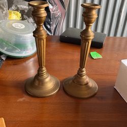 12 Inch Brass Candle Holders 