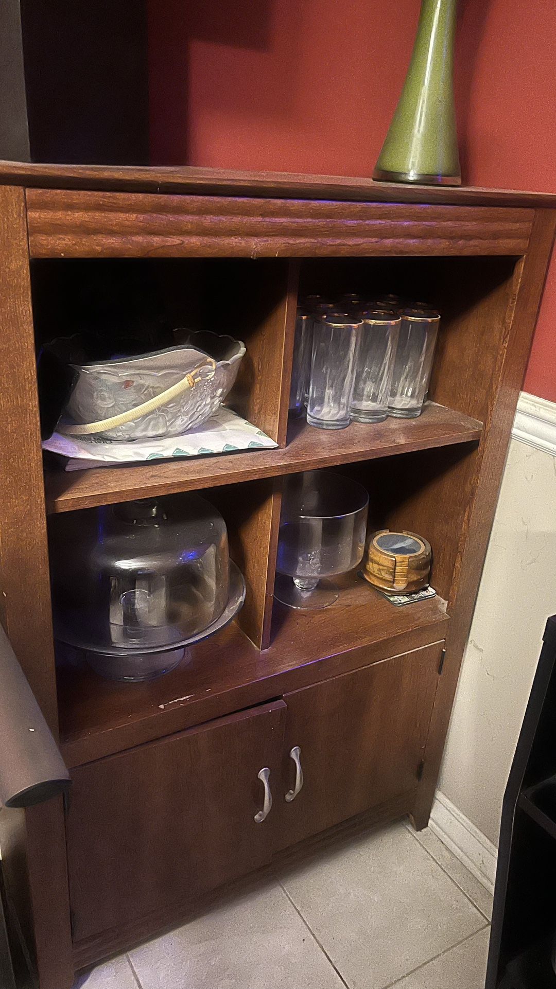 Wood Buffet / Hutch Cabinet