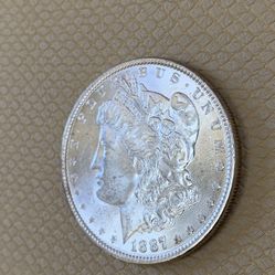 1887 P Morgan Silver Dollar 
