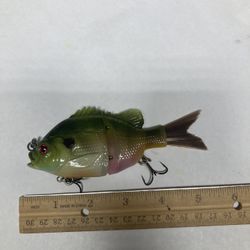 Bluegill Pattern Brushtail Style Glider, Swimbait, Floating.