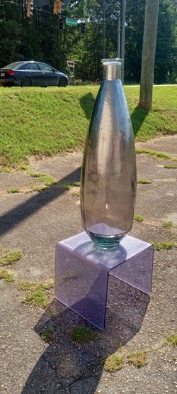 New recycled glass floor vase high quality masterpiece thick and elegant