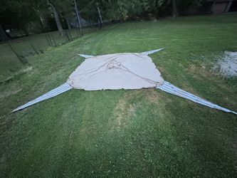 Outdoor CANOPY COVER, Tan/White, 9x9 