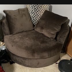 Round Brown Chair/couch