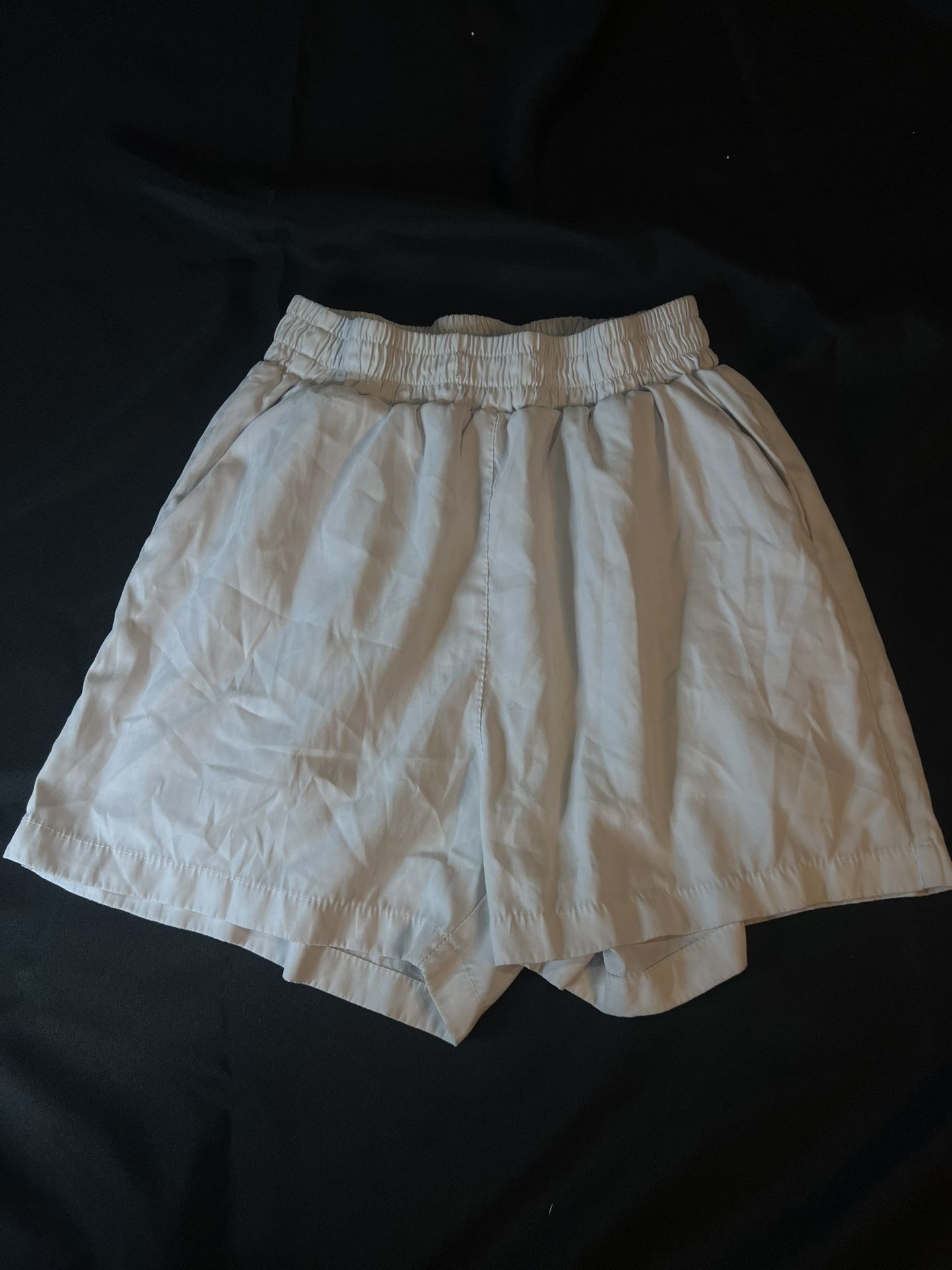 white fleece shorts