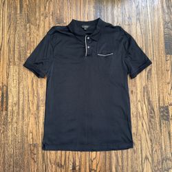 Banana Republic Luxury Performance Polo Shirt Black Size Medium