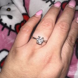 2ct 14k White gold Moissanite 