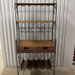 wicker baker's rack 