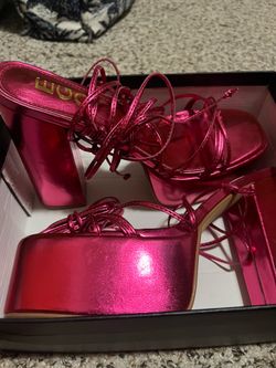 Metallic Pink Platforms