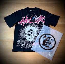 Hellstar Studios "Is This What Heaven Sounds Like" Black Graphic Y2K T-Shirt NWT Size: S