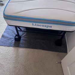 Foldable Twin Bedframe Along With Mattress