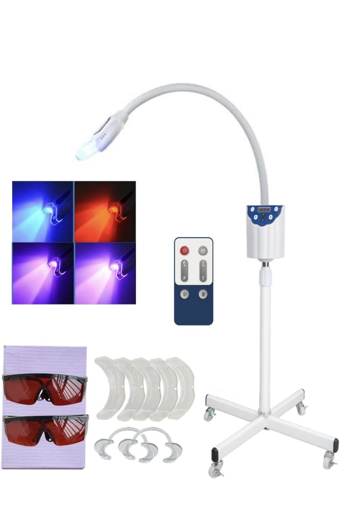 4 Colors Teeth Whitening Light Machine Floor Rolling Type BLUE