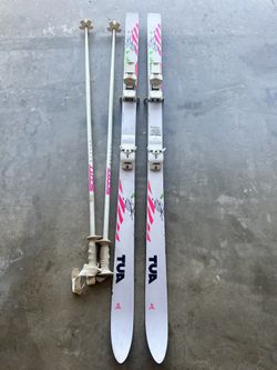 Snow Skis And Ski Poles