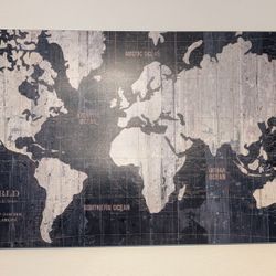 World map On Canvas 