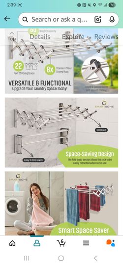 Stainless steel mountable clothes dryer