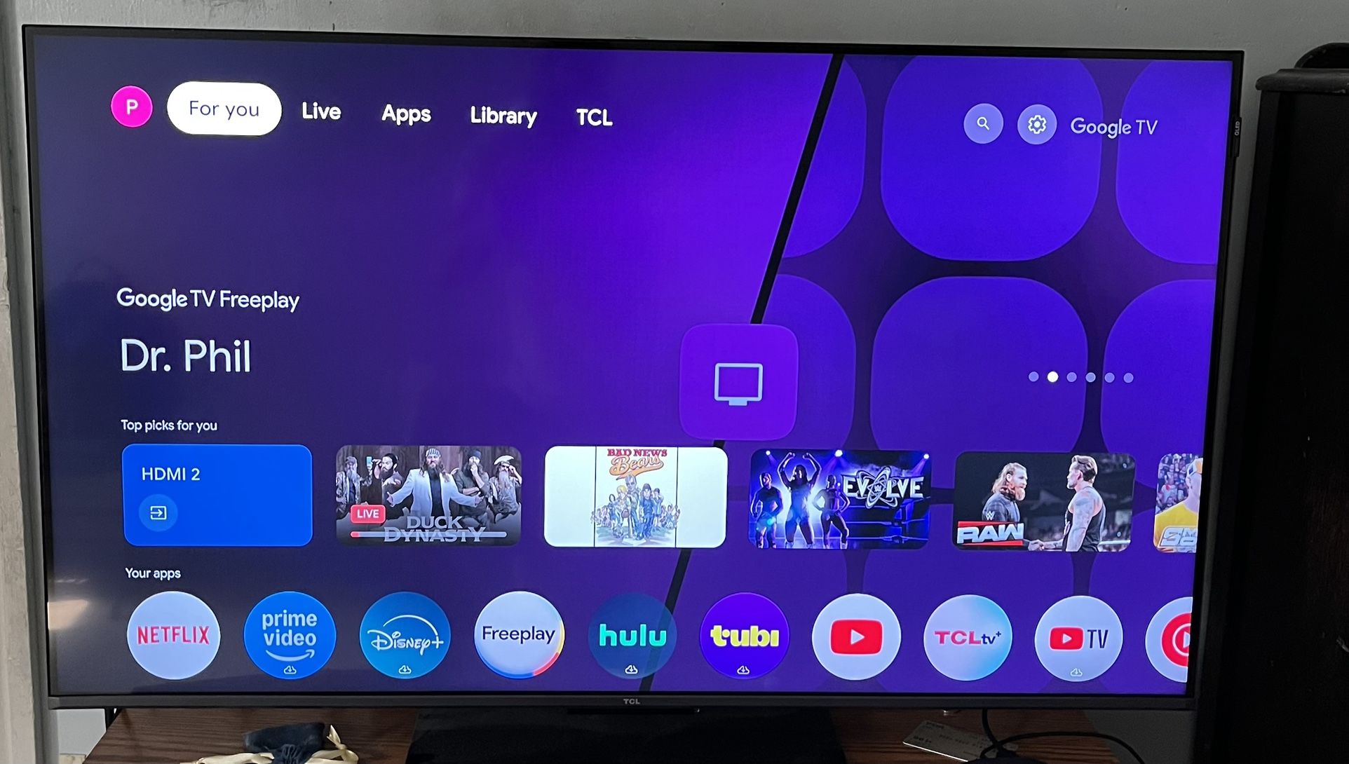 43” TCL 4K QLED TV