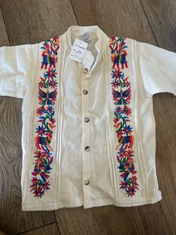 Guayabera artesanal para niño talla 2