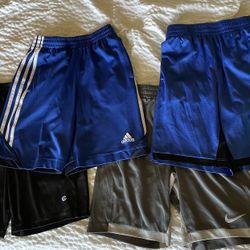 Boys Lot Size 10/12 Nike Adidas Champion Shorts- Great Shape 