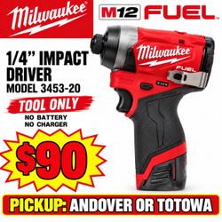 Milwaukee M12 FUEL 1/4ā Impact Driver 3453-20 ā NEW
