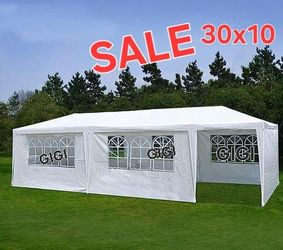 10'X30' Outdoor Canopy Tent with Removable Sidewalls Gazebo Shelter Pavilion for Backyard BBQ Camping Picnic Parties Wedding Ceremony, Easy Assemble