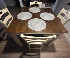 Dining Table Set with 4 Chairs