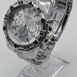 Geneva Elegant Silver Timepiece