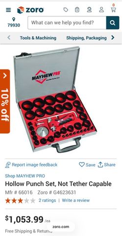 Mayhew Pro Hollow Punch Set