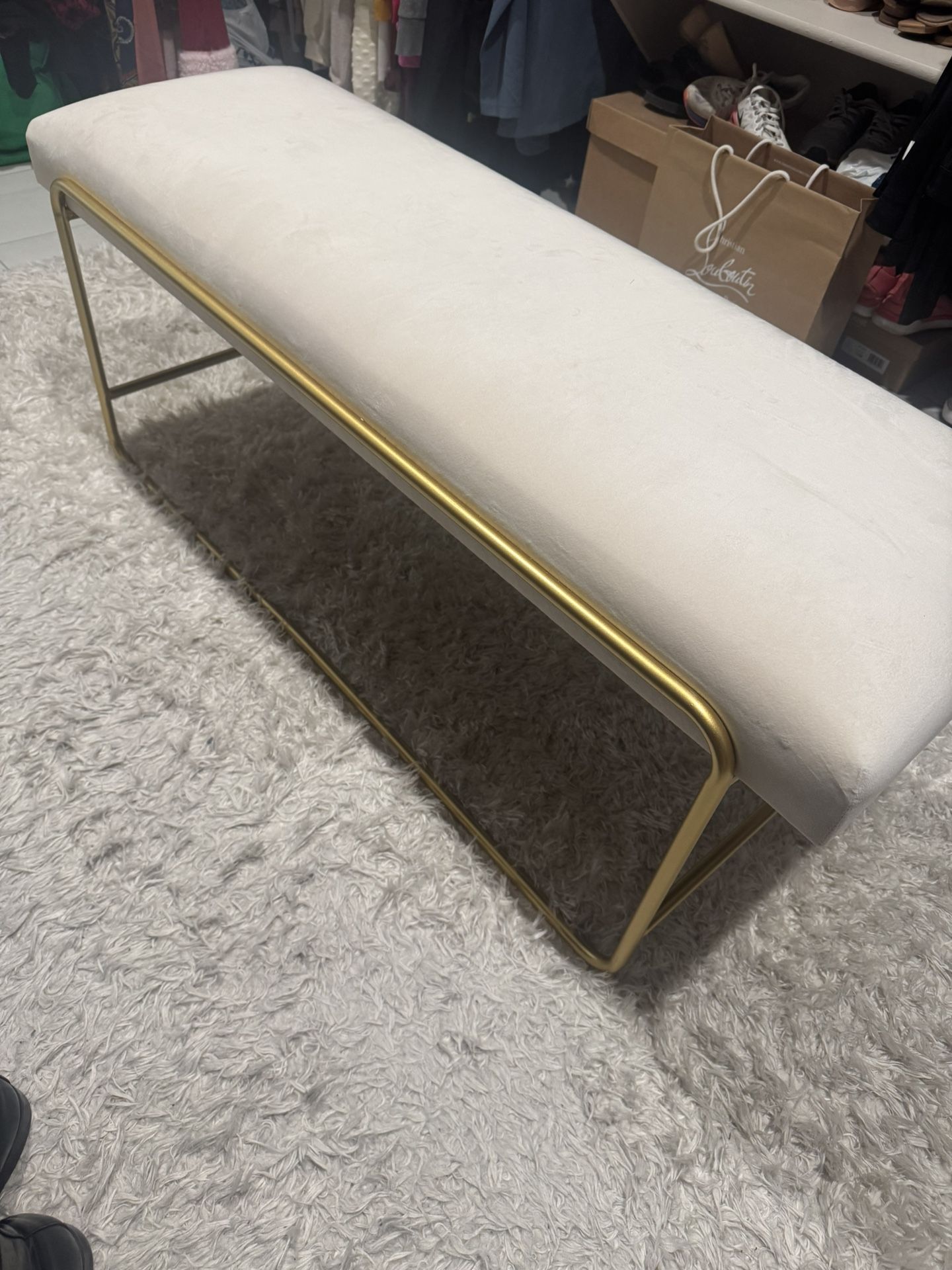 Ottoman Bench And Vanity Stool