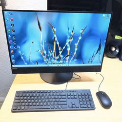 LOADED Complete 24” Lenovo Desktop Computer Set / i3 9100 CPU / 128GB NVMe SSD / Adobe / Office / Windows 11 Pro