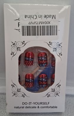 Red/White/Blue Star Nail Set – Full Pack – DIY